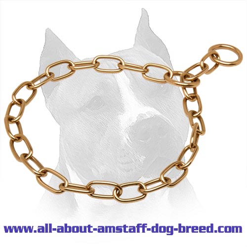 Amstaff Curogan Choke Fur Saver Collar - 3mm link diameter