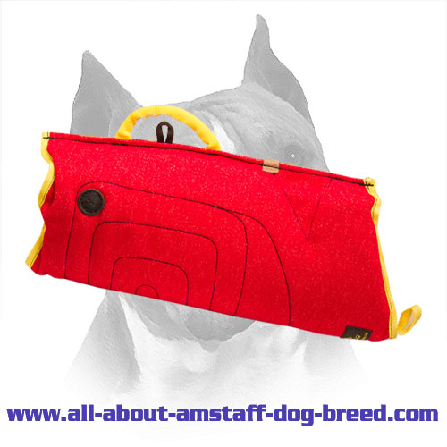 French Linen Amstaff Puppy Sleeve with Advanced Bite Surface