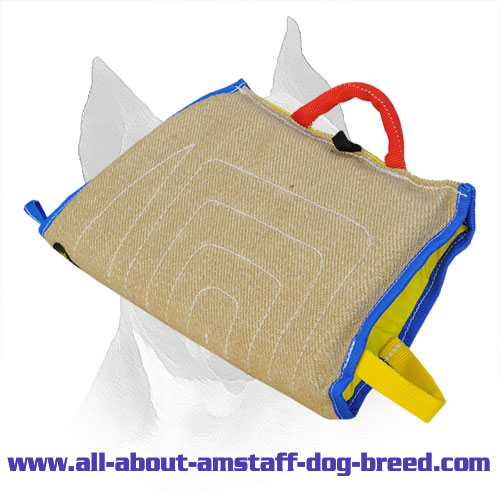 Durable Jute Amstaff Puppy Sleeve for Bite Grip