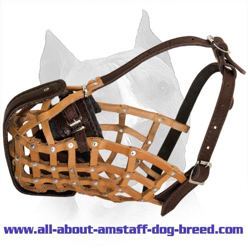 K9 Leather Basket Dog Muzzle-Police Model