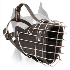 Amstaff Wire Basket Dog Muzzle with Good Air Circulation