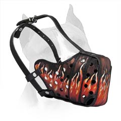 Unlock Your Dog's Potential With This Flame Leather Dog  Muzzle